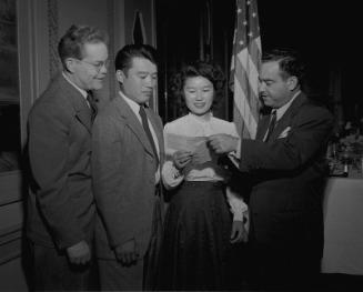 [Miss Shimizu, Bill of Rights winner, January 7, 1950]