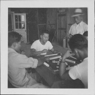 [Men playing mah-jong, Rohwer, Arkansas, October 1, 1944]