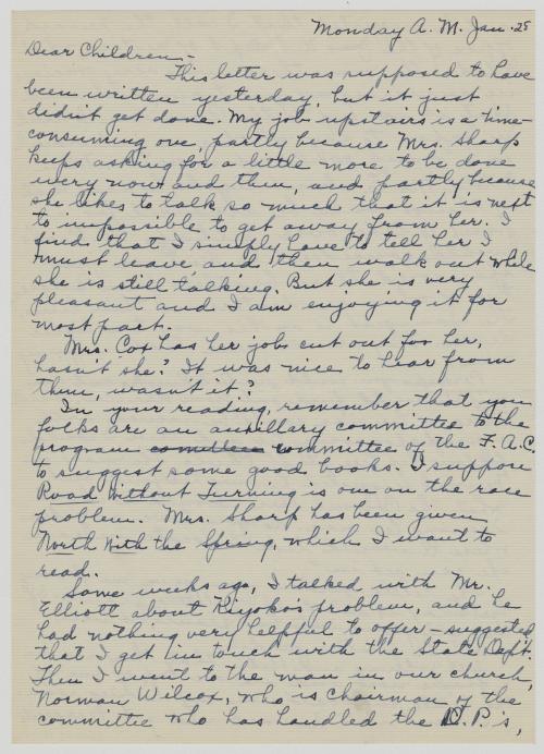 [ Letter to Ruth Leppman from her Mother | June 28]