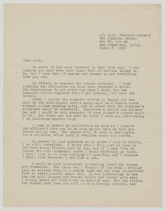 [ Letter to Ruth Leppman from Kiyoko Oda | March 6, 1952 ]
