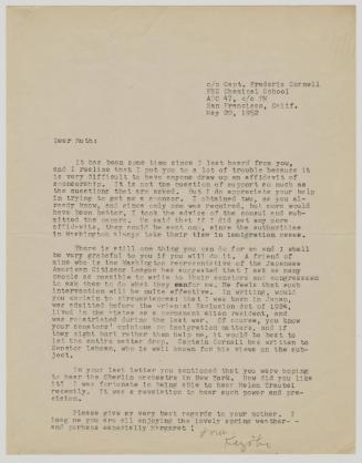 [ Letter to Ruth Leppman from Kiyoko Oda | May 20, 1952 ]