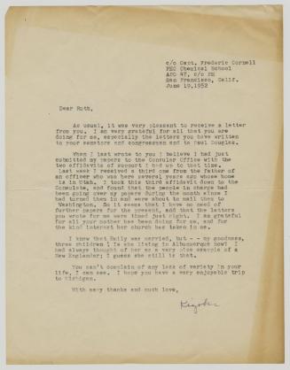 [ Letter to Ruth Leppman from Kiyoko Oda | June 19, 1952 ]