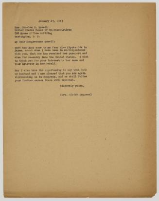 [ Letter to Charles Howell from Ruth Leppman | January 23, 1953 ]