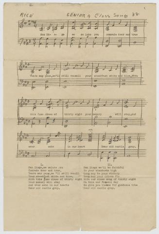 Senior Class Song 1938