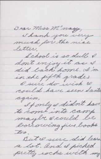 [Letters to Helen McNary from Katherine Tasaki, Poston, Arizona, December 18-19, 1943]