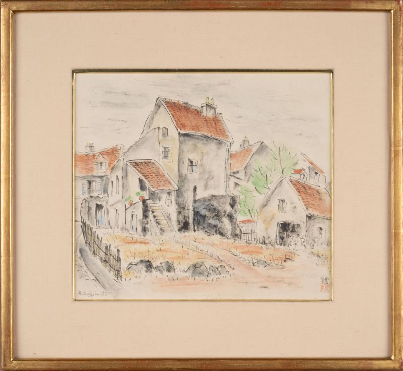 "Farm House at Chartre" [sic, Chartres] 