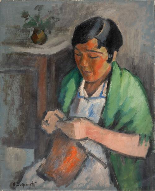 Woman Knitting