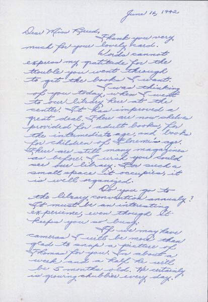 [Letter to Clara Breed from Margaret Ishino, Arcadia, California, June 16, 1942]