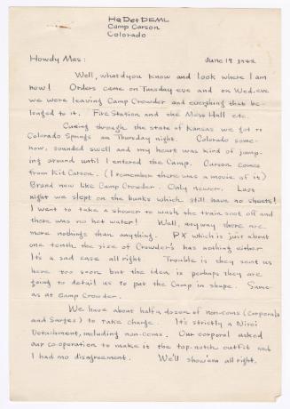 [ Letter to Masaji Iwate from Tatsumi Iwate, June 19, 1942 ]