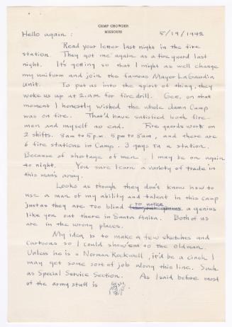 [ Letter to Masaji Iwate from Tatsumi Iwate, May 19, 1942 ]