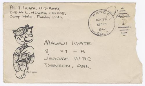 [ Envelope to Masaji Iwate from Tatsumi Iwate, November 29, 1942 ]