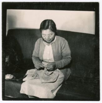 Woman sewing