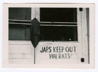 "Japs keep out" sign close-up