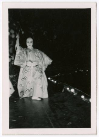 Woman in samurai costume