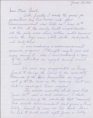 [Letter to Clara Breed from Louise Ogawa, Poston, Arizona, June 28, 1943]