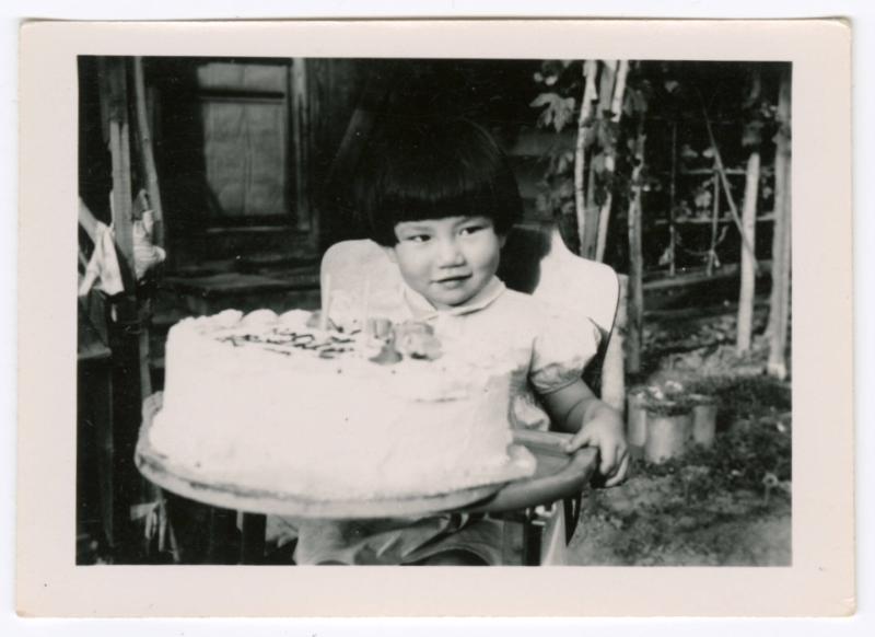 Young girl with cake