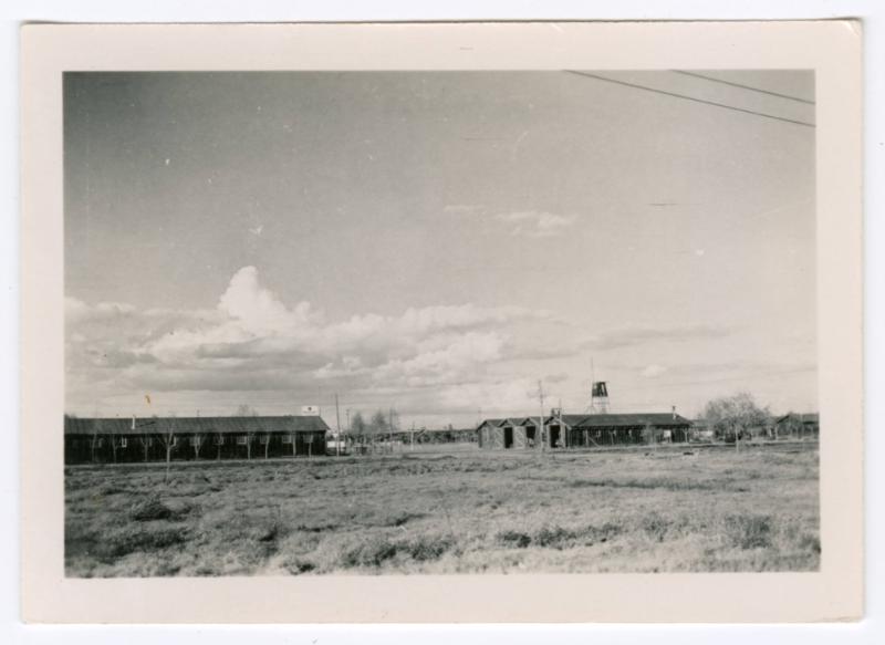 Exterior of barracks buildings