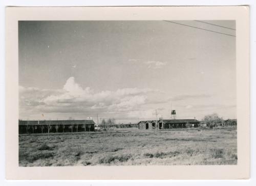 Exterior of barracks buildings