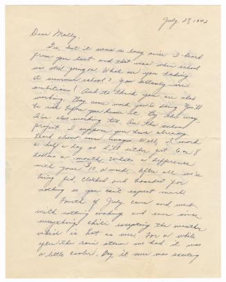 [ Letter to Mollie Wilson from Mary  Murakami, July 27, 1942 ]