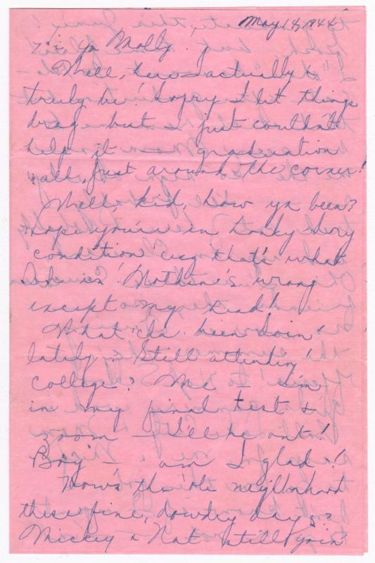 [ Letter to Mollie Wilson from Chiyeko Akahoshi, May 14, 1944 ]