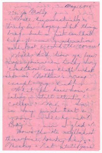 [ Letter to Mollie Wilson from Chiyeko Akahoshi, May 14, 1944 ]