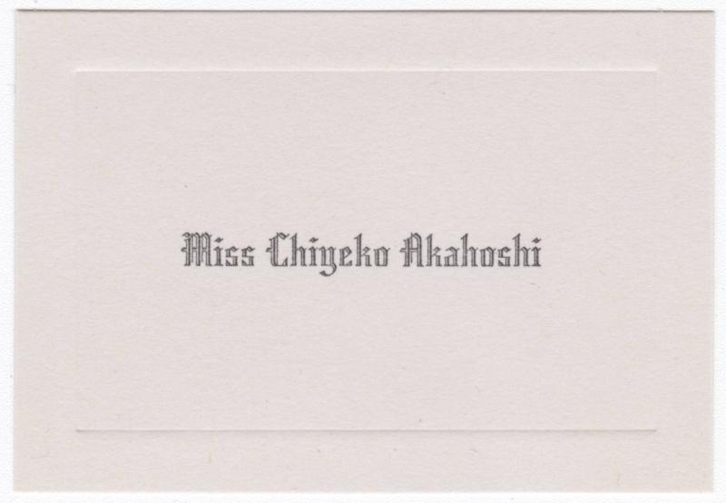 [ Graduation Card to Mollie Wilson from Chiyeko Akahoshi, June 13, 1944 ]