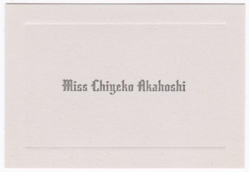 [ Graduation Card to Mollie Wilson from Chiyeko Akahoshi, June 13, 1944 ]