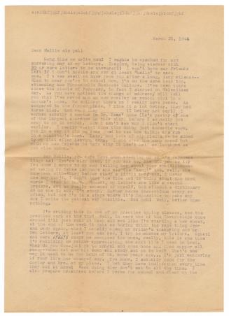 [ Letter to Mollie Wilson from Mary Murakami, April 1, 1944 ]