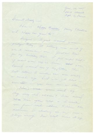 [ Letter to Mollie Wilson from Mary Murakami, January 14, 1945 ]