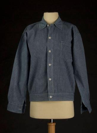 [Blue striped sensuji worker's jacket, Hakalau, Hawaii, 193-]