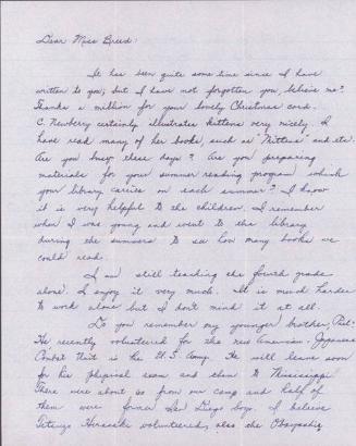 [Letter to Clara Breed from Margaret Arakawa, Poston, Arizona, March 3, 1943]