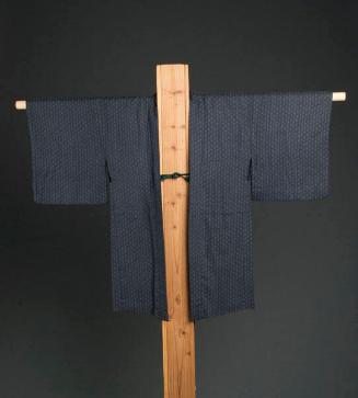 [Navy blue haori (jacket) with hemp leaf design]