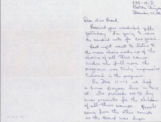 [Letter to Clara Breed from Tetsuzo (Ted) Hirasaki, Poston, Arizona, December 22, 1942]