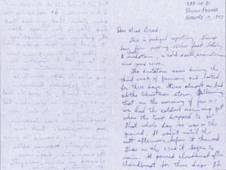 [Letter to Clara Breed from Tetsuzo (Ted) Hirasaki, Poston, Arizona, February 19, 1943]