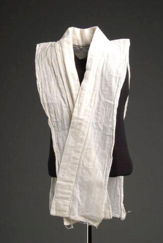 [White sarashi cloth eri (collar)]