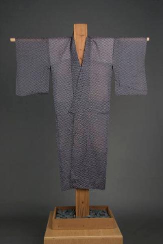 [Dark blue woman's kimono with small abstract pattern, 1917]