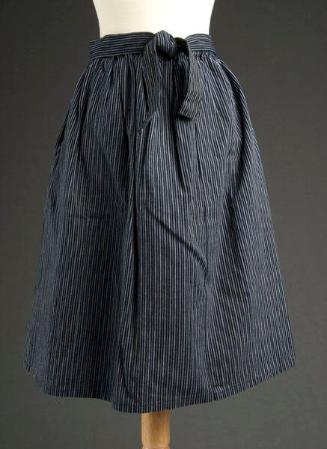 [Blue and gray striped dirndl skirt, Fukushima, Japan]