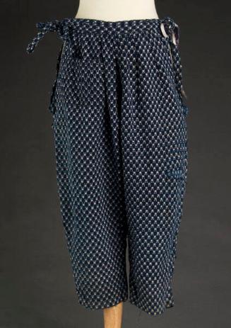 [Indigo kasuri momohiki (pantaloons), Hawaii, 1920s]