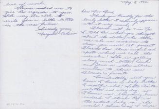 [Letter to Clara Breed from Margaret Ishino, Arcadia, California, May 1942]