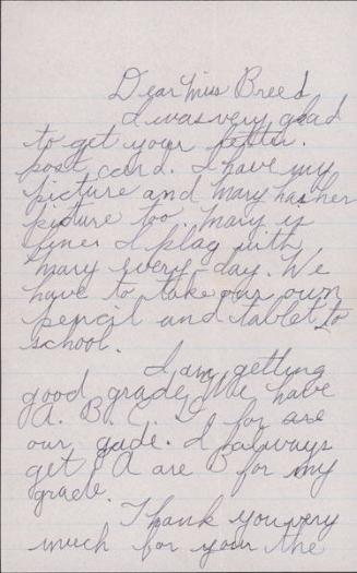 [Letter to Clara Breed from Lillian Yuriko Kawasaki, Arcadia, California, May 21, 1942]