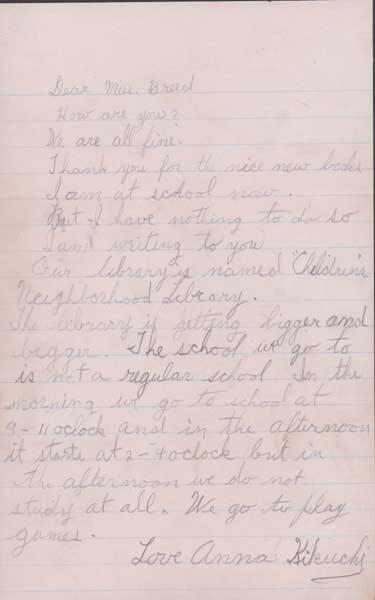 [Letters to Clara Breed from Anna and David Kikuchi, Arcadia, California, April 24, 1942]