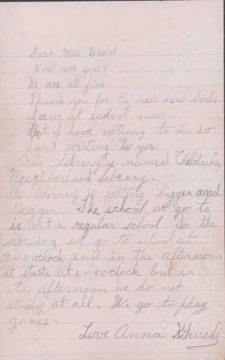 [Letters to Clara Breed from Anna and David Kikuchi, Arcadia, California, April 24, 1942]