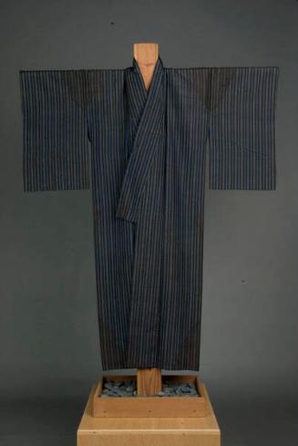 [Striped Okinawan woman's kimono, Okinawa, Japan]