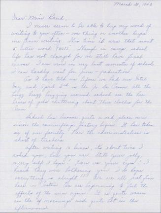 [Letter to Clara Breed from Louise Ogawa, Poston, Arizona, March 20, 1943]