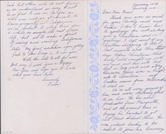 [Letter to Clara Breed from Fusa Tsumagari, Minneapolis, Minnesota, January 14, 1945]