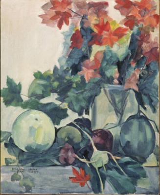 Autumn Leaves, Melons and Vegetables