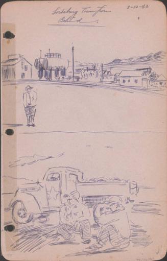 Lordsburg town from behind, 3-12-43