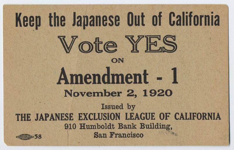 The Japanese Exclusion League of California