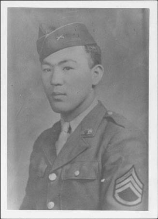 [Portrait of United States Army Staff Sergeant Shimatsu, half-portrait, ca. 1942-1945]