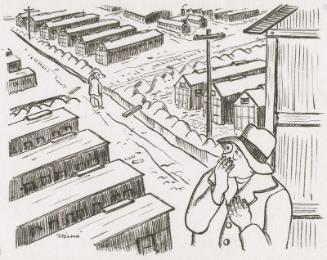 [Rows of identical barracks, Central Utah Relocation Project, Topaz, Utah, 1942]